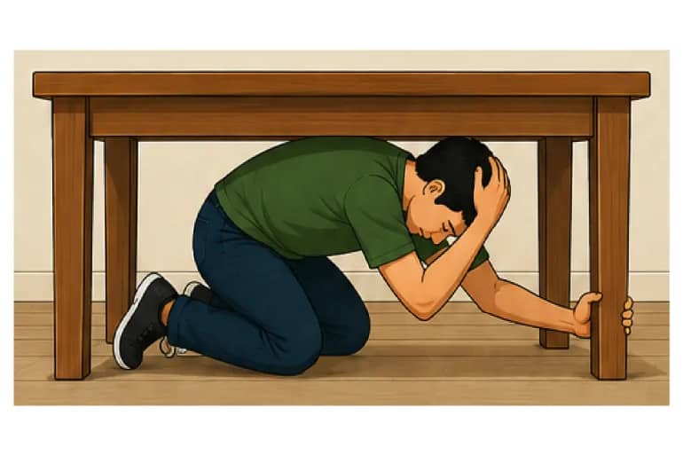 How to stay safe during an earthquake: A visual guide